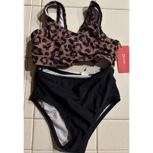 PATPAT Girts One Piece Leopard Print Monokini Swimsuit 2yrs